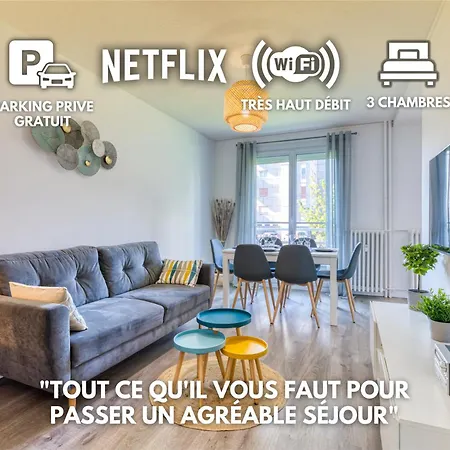 Apartament Confort - Parking Prive Gratuit Rouen